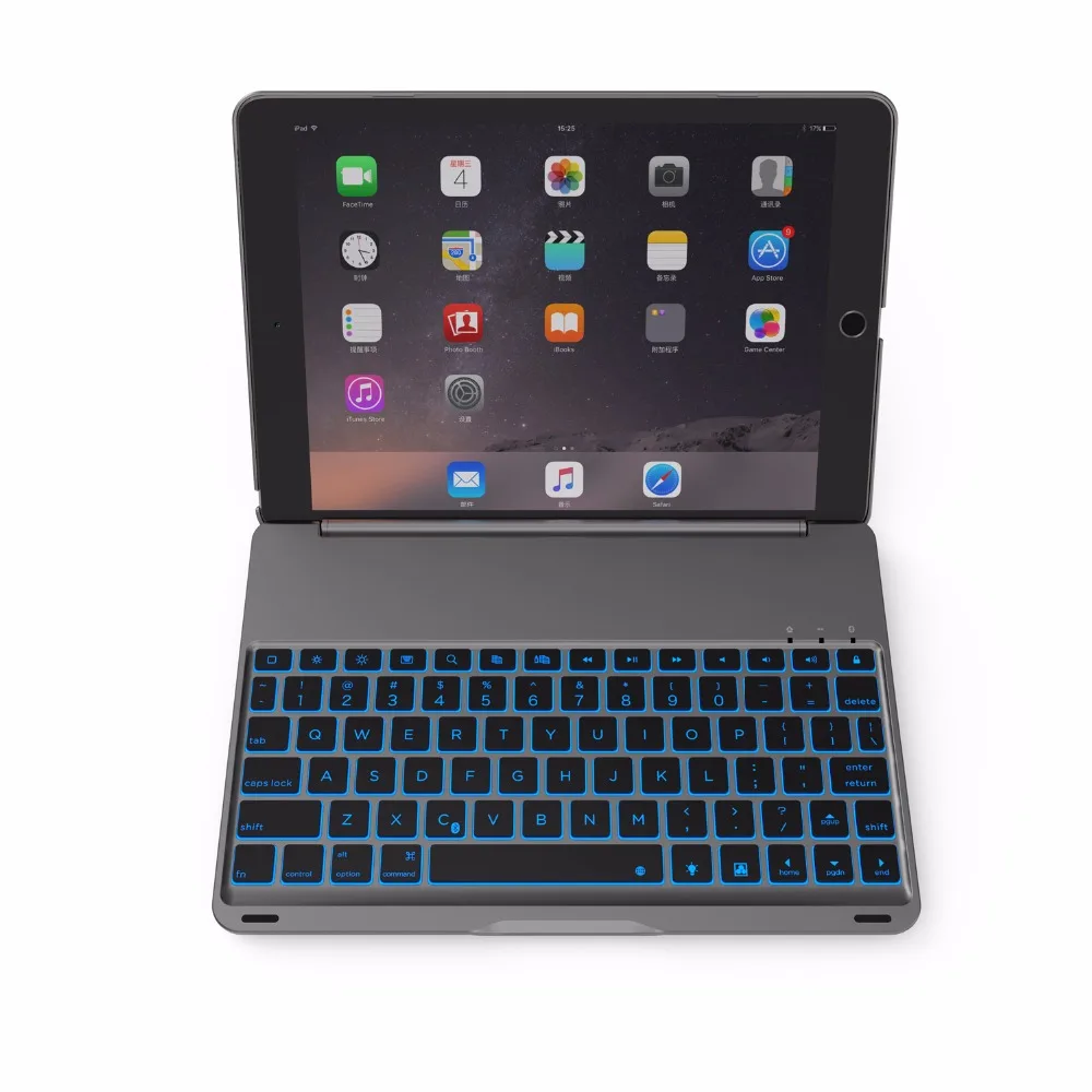 Беспроводная bluetooth-клавиатура для планшета Apple клавиатура с 7-цветной подсветкой 10 м расстояние для нового ipad9.7 и ipadair