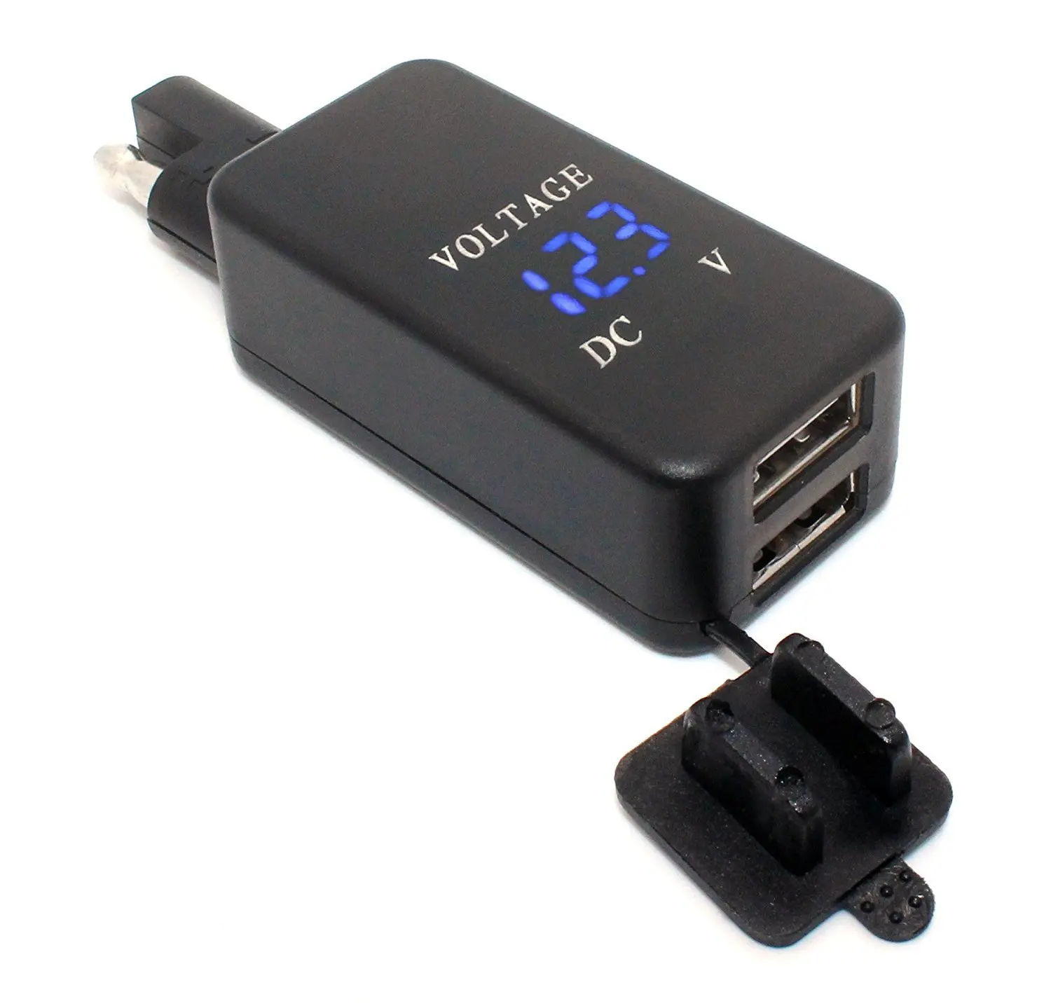 Зарядное устройство для мотоцикла с двумя разъемами 3 1 а Usb 12 В 24 В|voltmeter socket|motorcycle