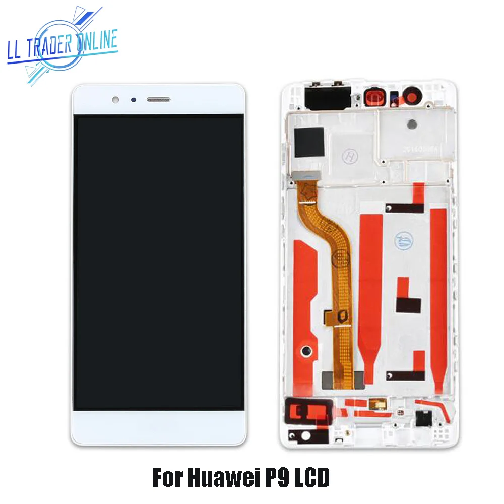 LL trader lcd Pantalla Замена для huawei P9 дисплей Сенсорная сборка дигитайзер экран с рамкой