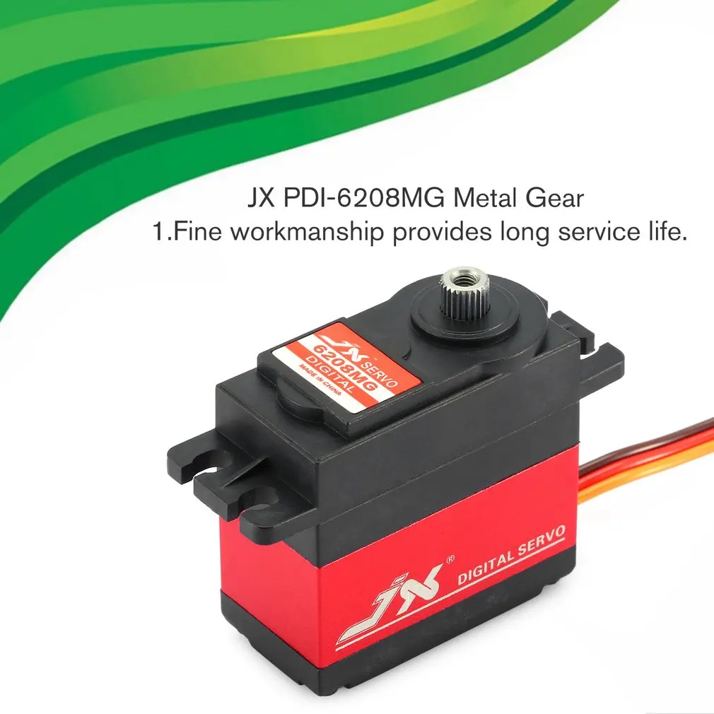 JX Servo PDI-6208MG 8kg 120 Degrees High Precision Metal Gear Digital Standard Waterproof Steering | Игрушки и хобби