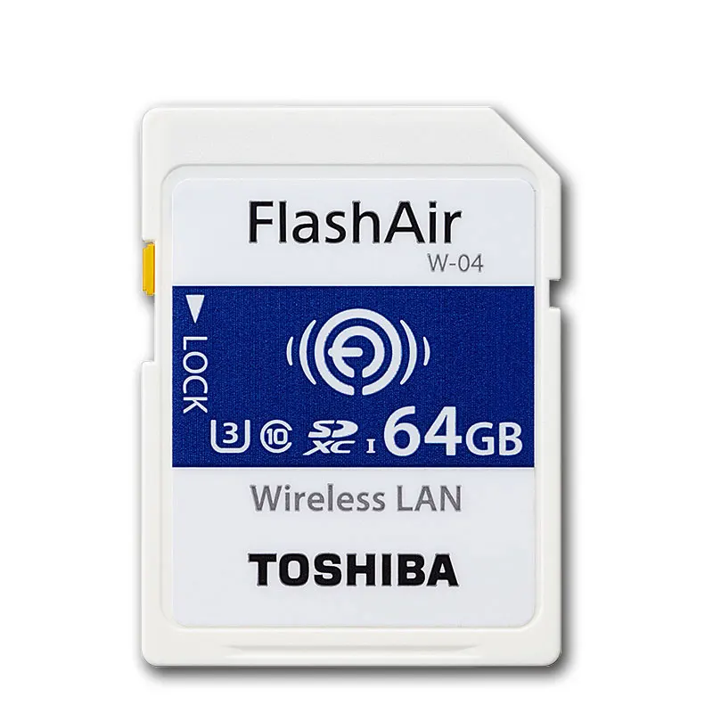 TOSHIBA FlashAir W 04 16 ГБ 32 64 SDHC Беспроводной SDXC Wi Fi SD карты UHS I Class 10 U3 флэш памяти для