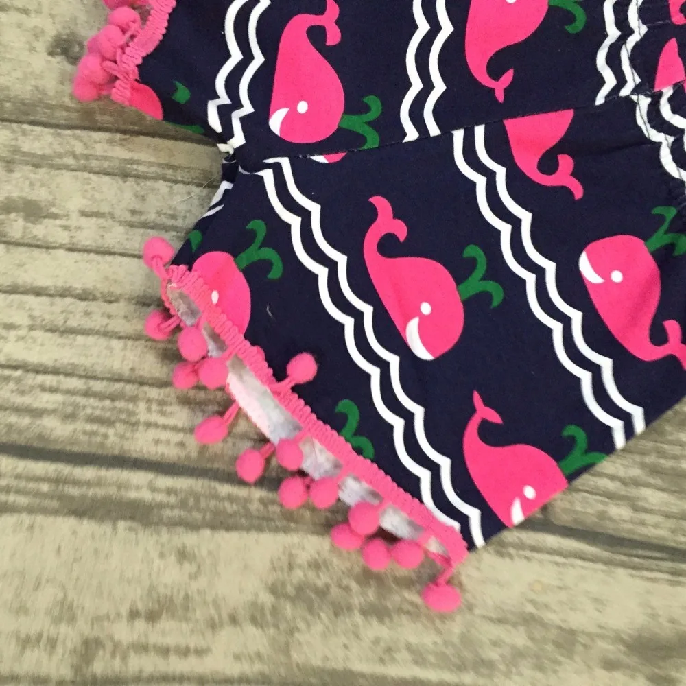 baby Girls Summer clothes girls whale outfits hot pink summer shorts clothing Girl Clothes with accessories | Мать и ребенок