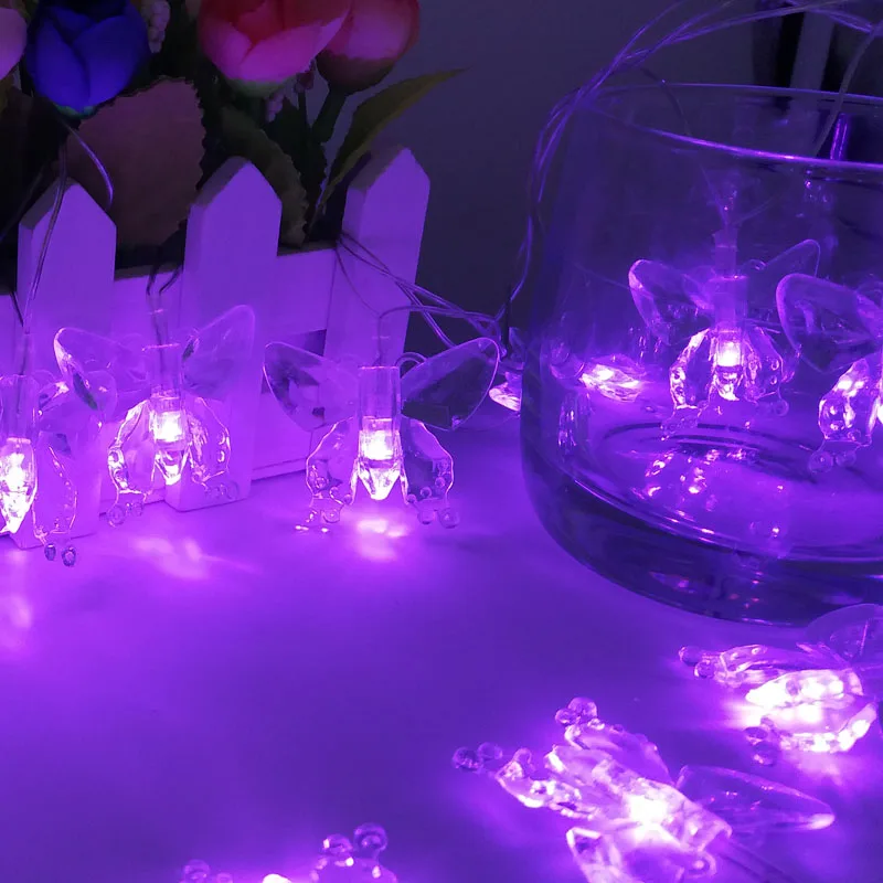 СВЕТОДИОДНАЯ Гирлянда бабочка на батарейках 2 м 3 4 5 10 м|fairy christmas|3m fairy lightslights led