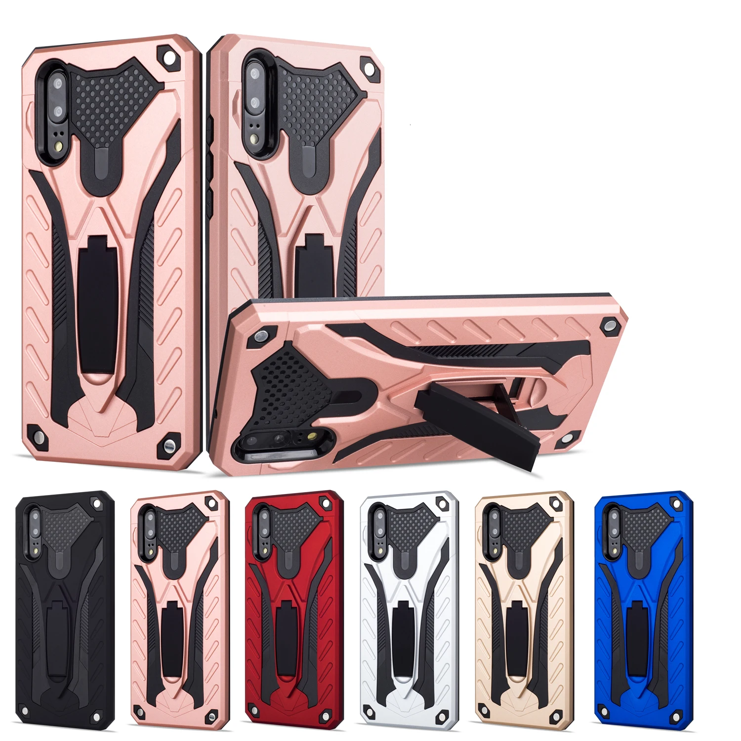 Новый гибридный армированный чехол для huawei P20 P10 P9 P8 Lite Plus mate 9 10 Pro Y7 Y6 Y9 PC + TPU