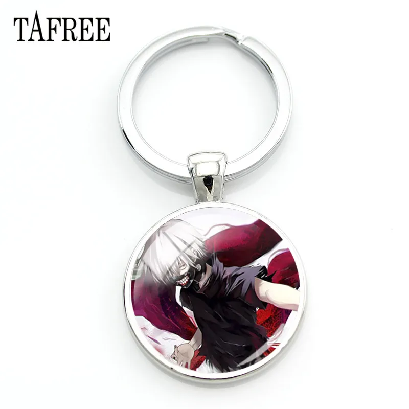 

TAFREE Hot Anime Tokyo Ghoul Keychain Cool Cartoon Mask Boy Pendant Bag Car Key Chain Ring For Friend Gift QF262