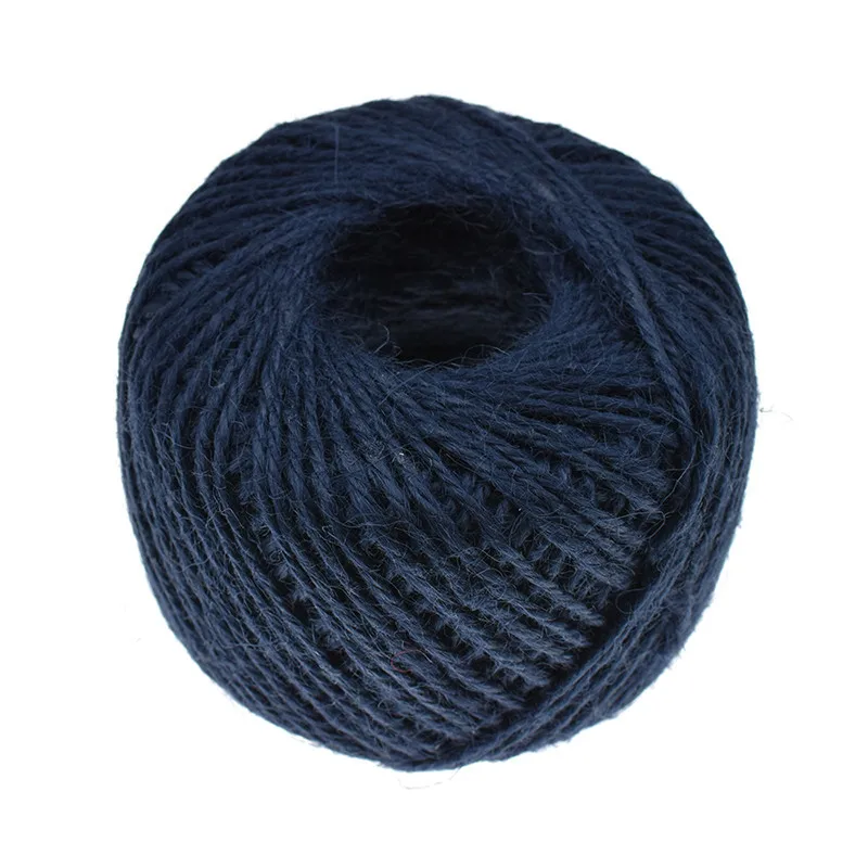 KOKNIT 100 м/рулон цветная пеньковая веревка из мешковины натуральный джутовый шпагат из мешковины 2 мм 3 акции упаковка для свадебного подарка