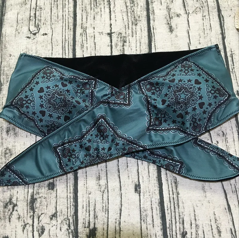 Cross Bandage Brazilian Bikini Swimwear Front Bowknot Swimsuit Summer 2018 Beach Bandeau Floral Bathing Suit Sexy Biquini Girls |