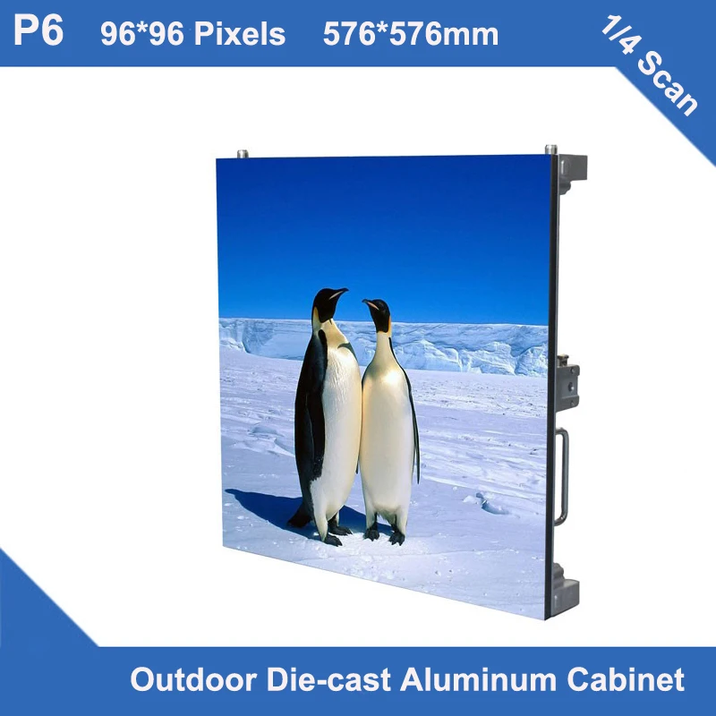 TEEHO видео P6 светодиодный дисплей наружный листы под давлением шкаф 576 мм *