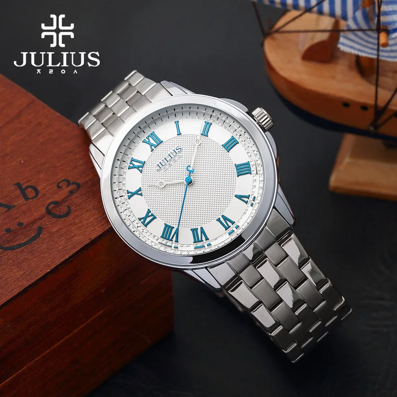 Julius Известная Марка Женщины Часы Класса Люкс Розовое Золото И Серебро Спортивные