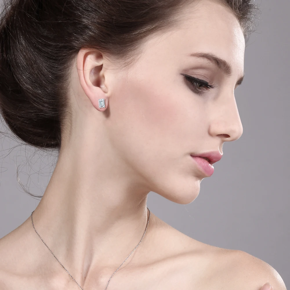 GemStoneKing 1,32 Ct серьги из стерлингового серебра 925 пробы с цирконием от Swarovski для женщин ювелирные украшения