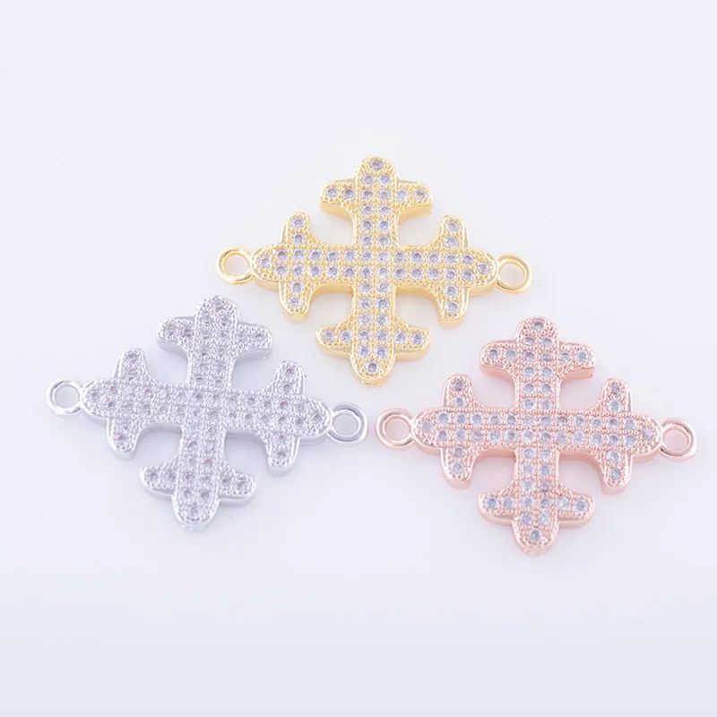Принадлежности для ювелирных изделий 5 шт. циркониевые кресты подвески браслета