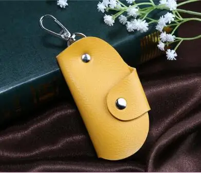 ETya, Модный женский и мужской держатель для ключей, кошелек, кожаный, унисекс, кошелек для ключей, органайзер, сумка, автомобильный кошелек для экономки, сумки - Цвет: Цвет: желтый