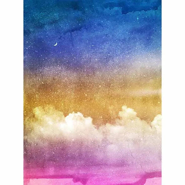 Фон для фотосъемки Allenjoy акварельный абстрактный Красочный Облако звездное небо |
