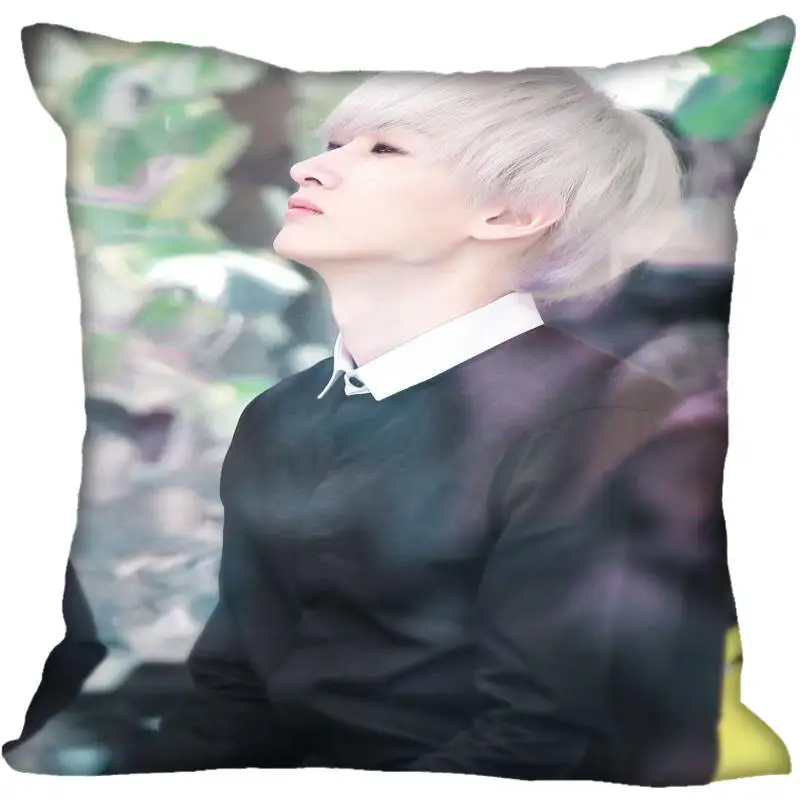 Пользовательские Kpop супер Junior Lee Hyuk Jae Печатных Квадратных шелковые наволочки 40x40 см, 35x35 см одна сторона атласная наволочка индивидуальный логотип - Цвет: 17