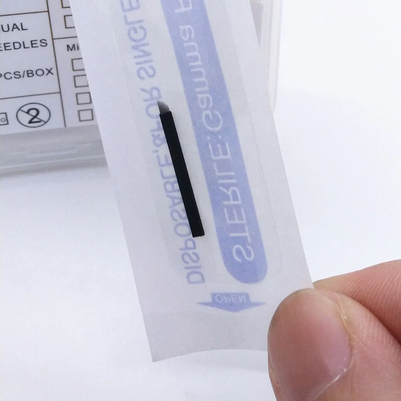 Иглы для плоских татуировок Microblade 9 сверхтонкие лезвия диаметром 0 18 мм