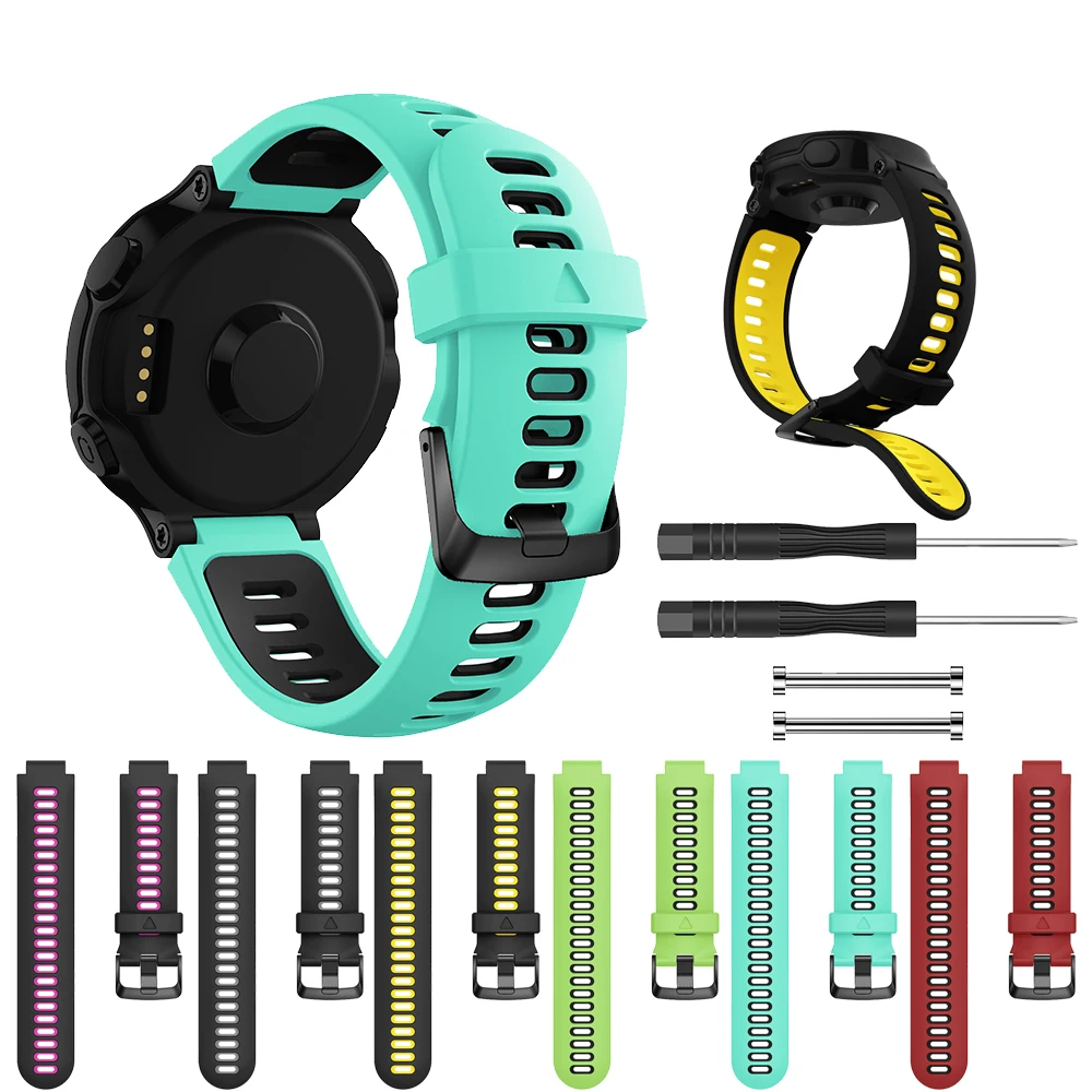 Tschick силиконовый ремешок для наручных часов Замена мягкой смарт-часов Garmin Forerunner