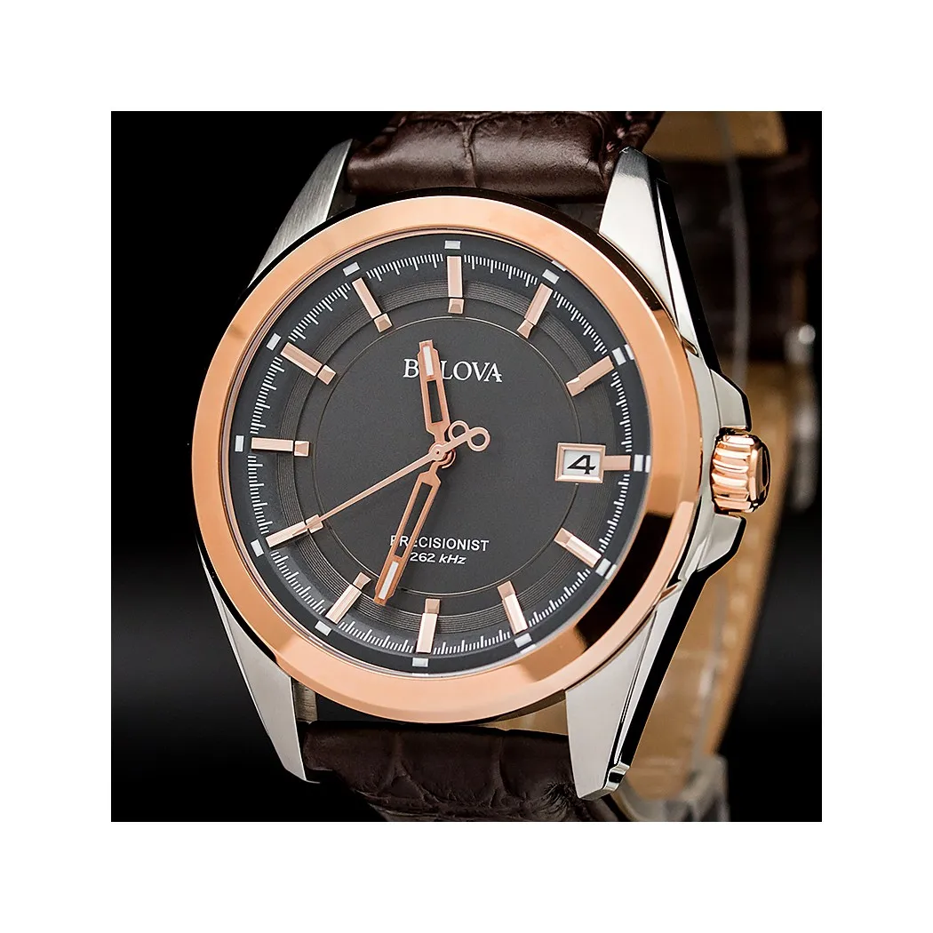 Наручные часы Bulova 98B267 мужские кварцевые на кожаном ремешке|Кварцевые часы| |