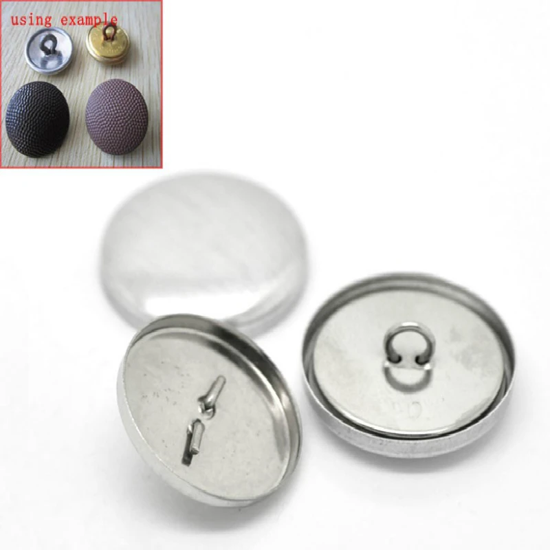 DoreenBeads 50 комплектов алюминиевых тональных задней крышки металлических кнопок 24