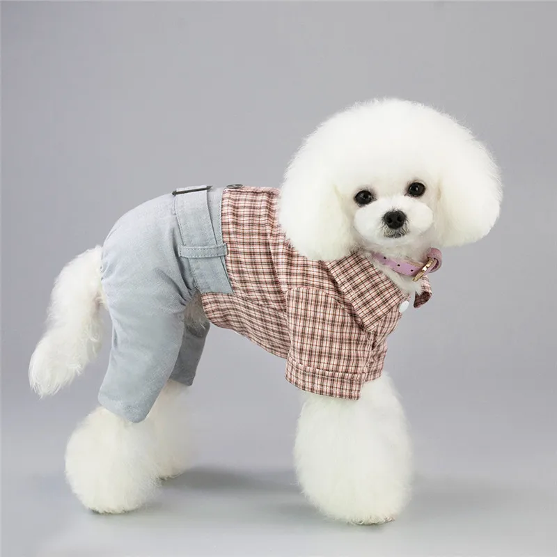 BarkMeow 1 шт. 2019 Новая мода хлопок Собака детская повседневная клетчатая рубашка