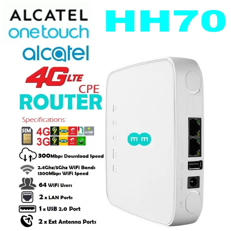 ZTE  Alcatel HH70 4G LTE 300 / FDD TDD      Wi-Fi