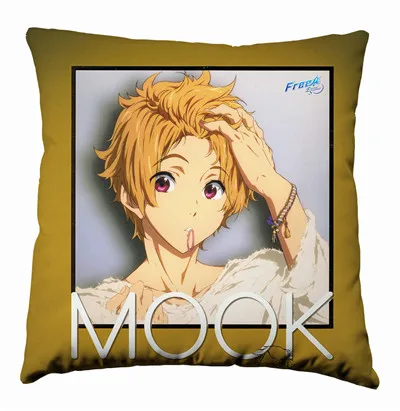 Коричневый Аниме Манга бесплатно! IWatobi swim Club 40x40 см, наволочка, чехол для подушки, постельные принадлежности, чехол для подушки - Цвет: Коричневый