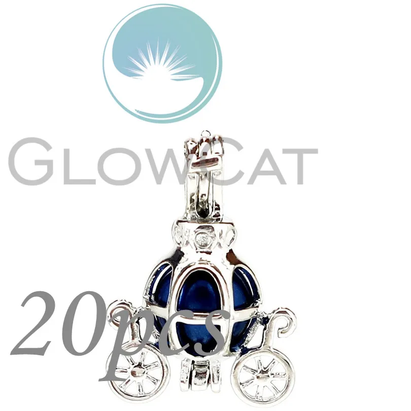 

Copper Pumpkin Car Stone Beads Cage Locket Pendant Essential Oil Diffuser Pearl Cage 20x KK1129