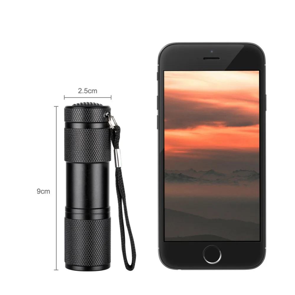 Светодиодный УФ светильник ультрафиолетовый 9 нм 36 черный отверждаемый клей для