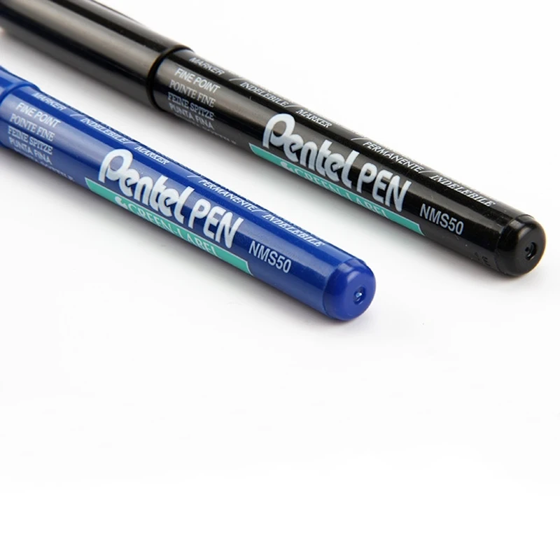 Перманентная зеленая маркерная ручка Pentel NMS50 1 0 м японские черные/синие/красные