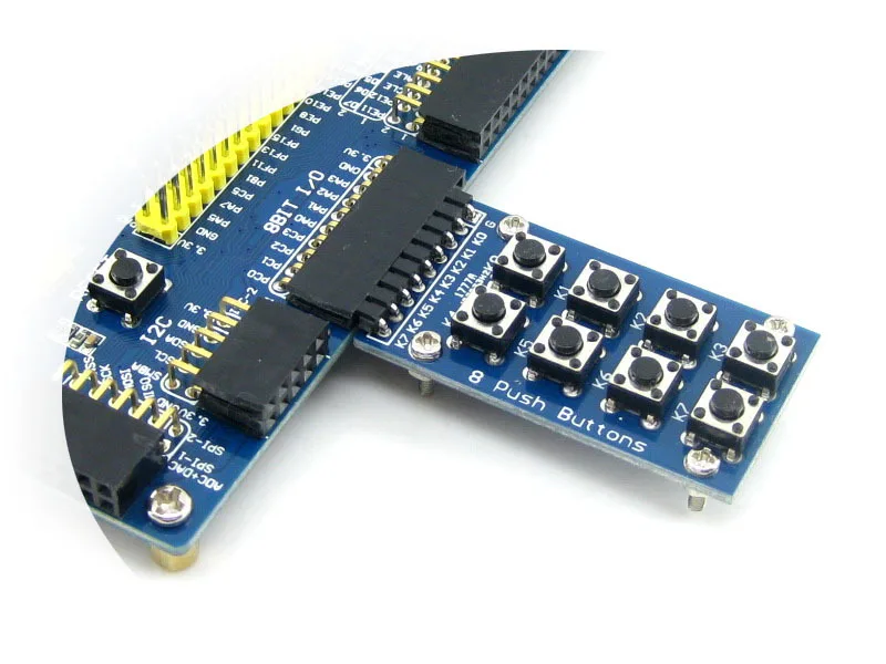 

5pcs/lot 8 Push Buttons 4*2 2*4 Matrix Keyboard Single Key Accessory Board Module (Arranged as 2x4 in One Board) Free Shipping
