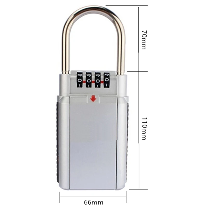 Ключ ящик для хранения секретный замок с 4 циферблаты сбрасываемый пароль