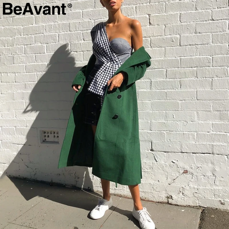 BeAvant сексуальный женский топ на одно плечо с пышными рукавами клетчатая летняя