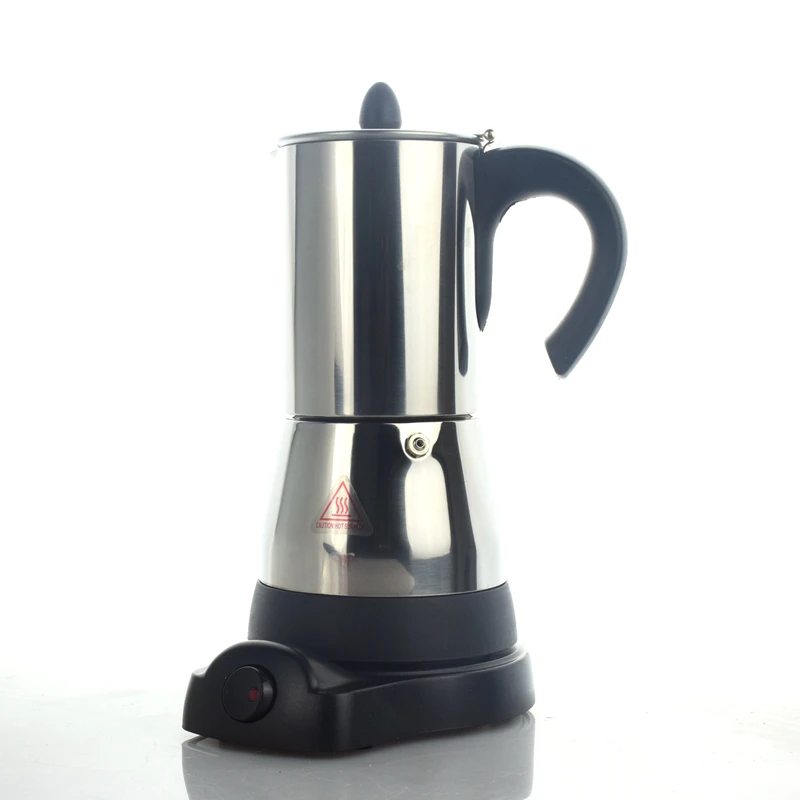 Электрическая кофеварка для эспрессо 1 6 чашек Moka Pots 220 в евро вилка 304 нержавеющая