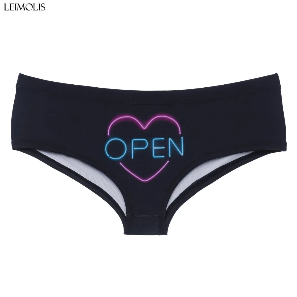 LEIMOLIS love heart забавные сексуальные трусики с буквенным принтом женское милое