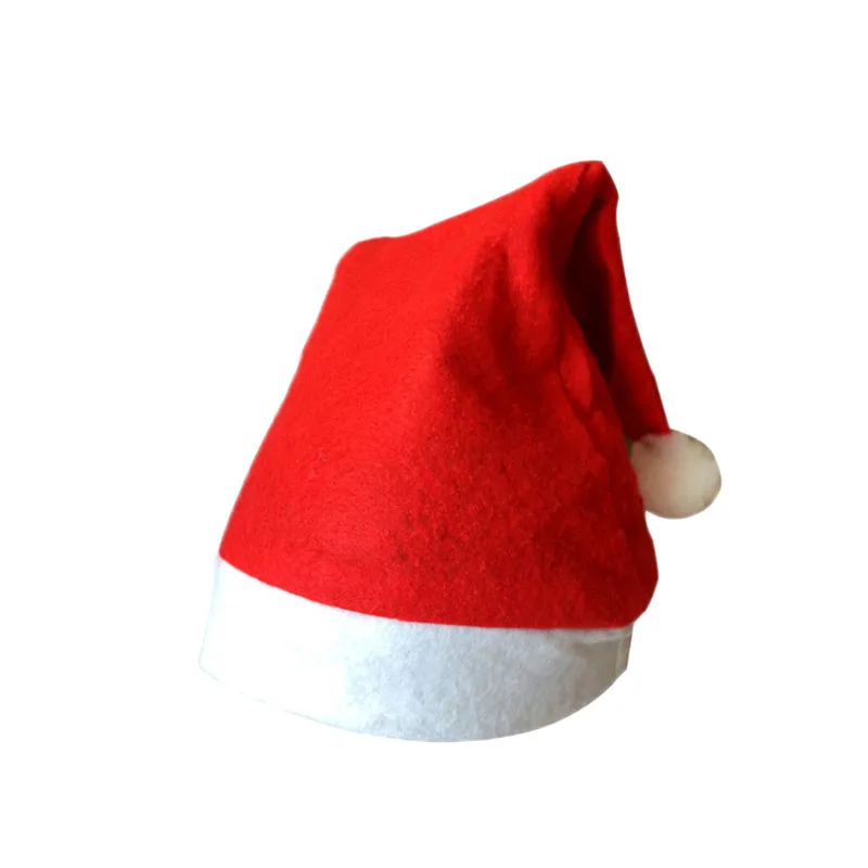D 1 шт. Красная рождественская шапка Санта-Клаус Navidad рождественские украшения шляпа Санта-Клауса шляпка Кепка Noel Рождественская Кепка подарок на год - Цвет: D