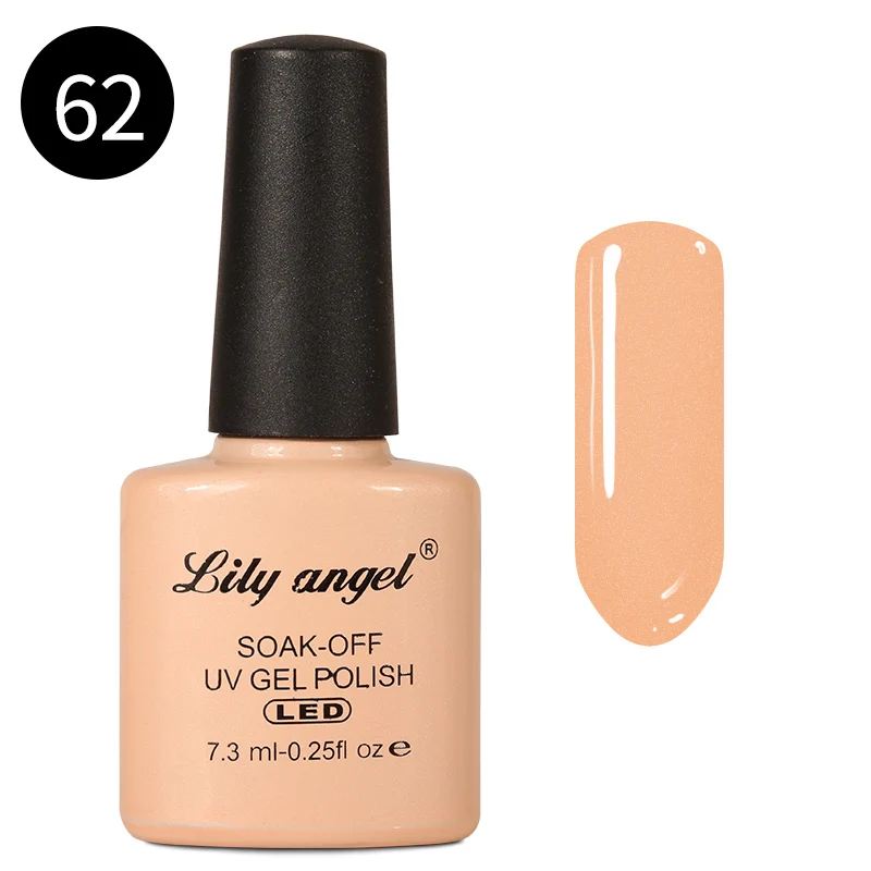 62 LILY ANGEL Гель-лак Светодиодный УФ-гель для ногтей лак для нейл-арта Дизайн Маникюр 110 цвет 7,3 мл впитывающаяся эмаль 39-76 - Цвет: 62