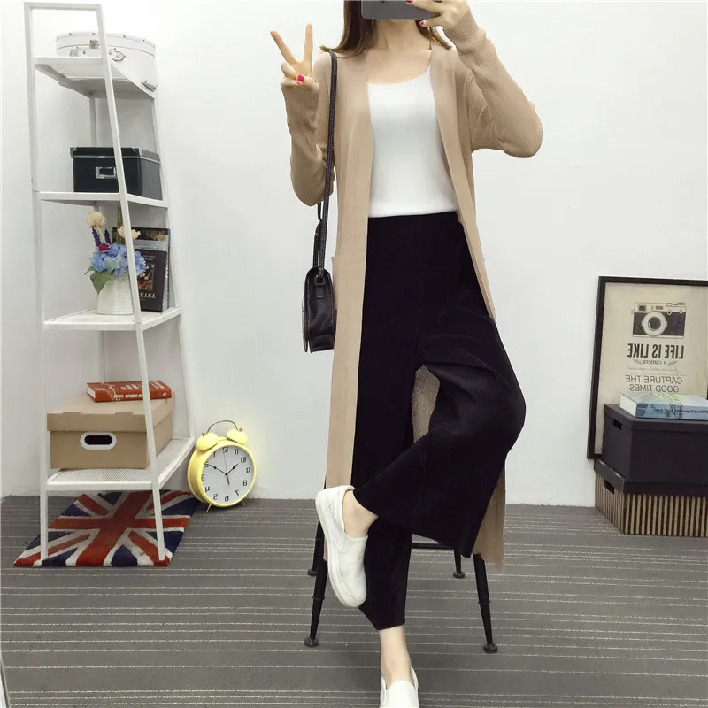 Neploe 2020 Spring Summer Women Knit Cardigan Long Ice Silk Thin Sweater Coat Outwear Sunscreen Wild Slim Tops 65473 |