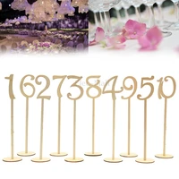 10pcspack hot style wooden wedding supplies wedding place holder table number figure card digital seat decoration