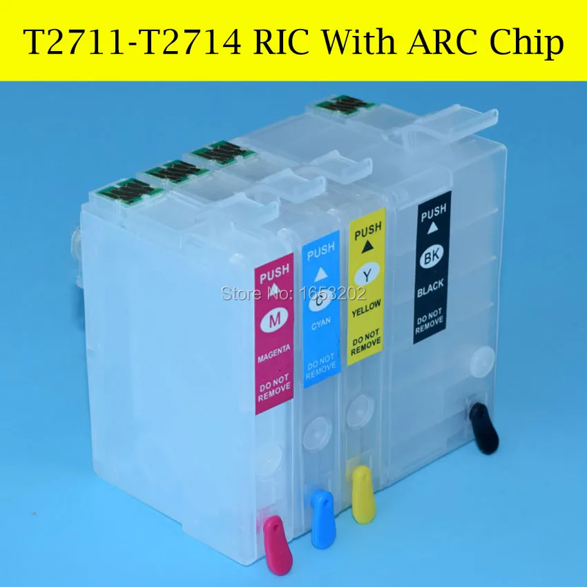 Лучший чернильный картридж для EPSON T2711 T2714 T271 WF 7110 7610 7620 3620 с обновленным чипом ARC|ink