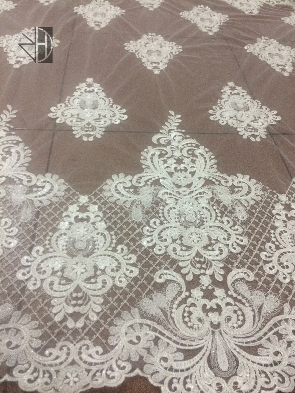 Высокое качество бисер нигерийский стиль французская Тюлевая кружевная ткань