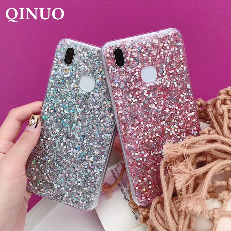 Блестящий силиконовый чехол для телефона Huawei honor 8 8X 9 Lite V10 V20 Blingbling Nova 2i Plus 2S 3e 3i 4e 5i