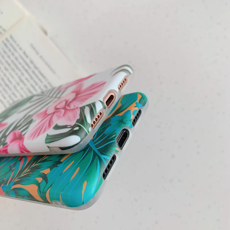 Retro Monstera Leaf Case For Huawei Mate 20 P30 Pro P30Pro P20 Lite P20Pro Soft TPU Cover Fashion Art Painted Rose Flower Fundas |