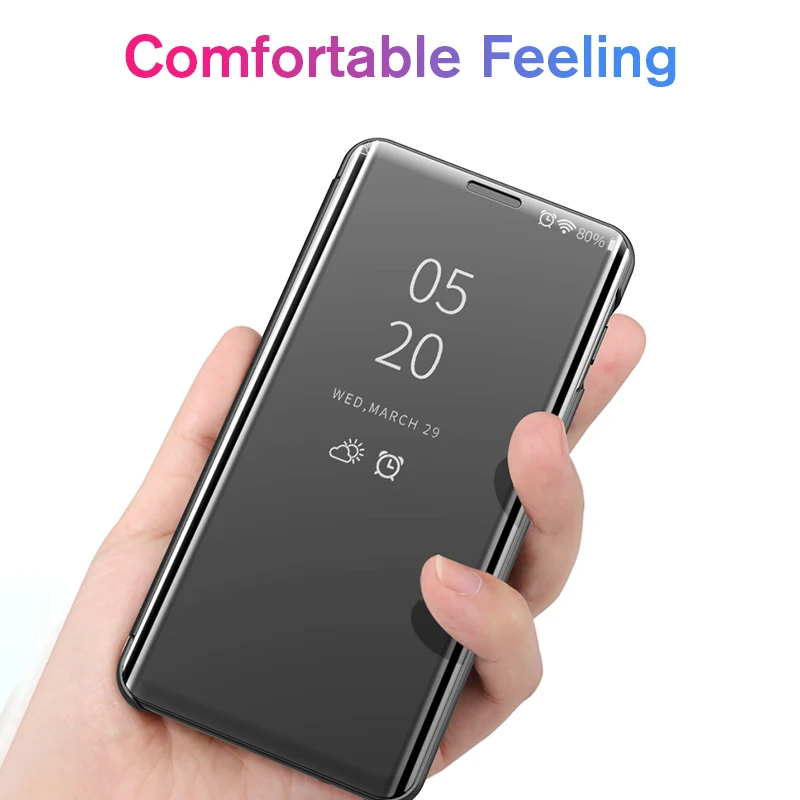 Подставка, умный зеркальный флип-чехол для телефона samsung Galaxy A30, чехол, прозрачный чехол для samsung A40, A60, A70, задняя крышка