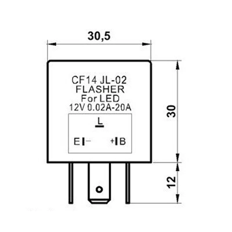3 контактный CF14 EP35 12V 0 1 20A электронный светодиодный проблесковый маячок реле для