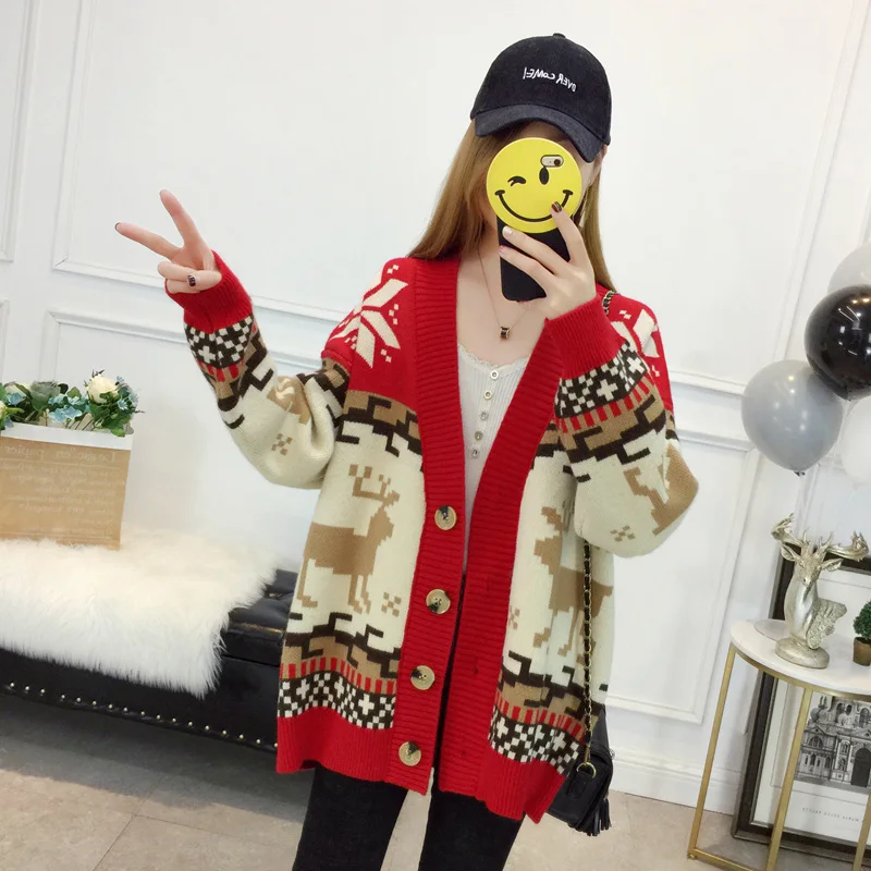 2019 Spring New Cardigan Women's Large Size Loose Medium Long Sweater Coat Autumn Winter Oversized Fashion Ladies Knitwear Vs461 |
