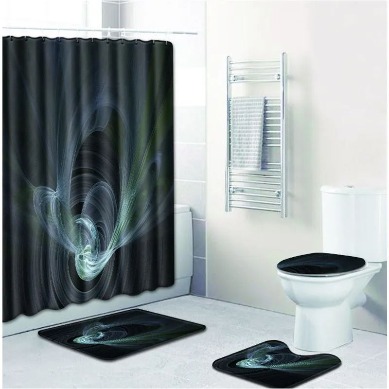 Free Shipping 4pcs Colorful Picture Banyo Bathroom Carpet Toilet Bath Mats Set Non Slip Pad Tapis Salle De Bain Alfombra Bano | Дом и сад