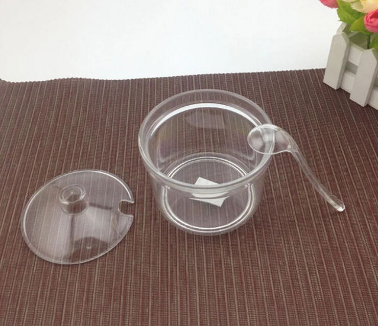 Acrylic Sugar &amp Creamer Pots condiment seasoning bowl salt shaker bottle kitchen can | Дом и сад