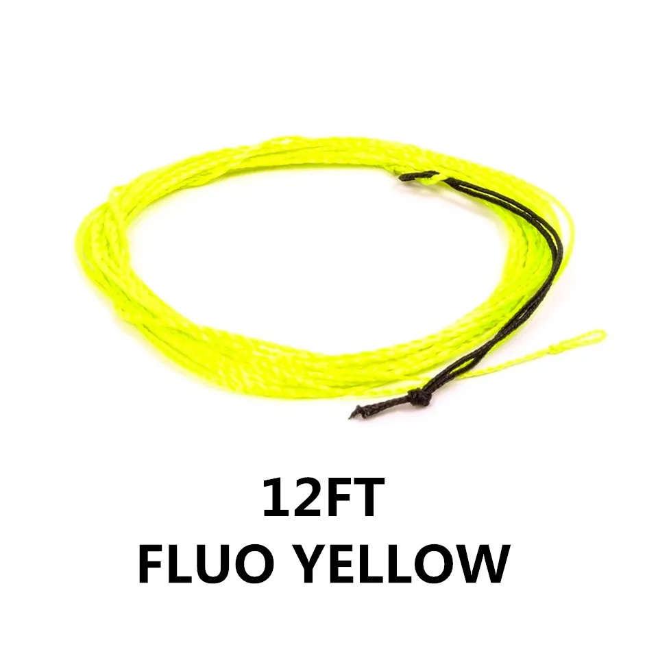 12FT FLUO YELLOW Maximumcatch 17LB 11 футов/12 футов/13 футов Тенкара нахлыстом леска 3,3 м/3,6 м/3,9 м плетеная леска - Цвет: 12FT FLUO YELLOW