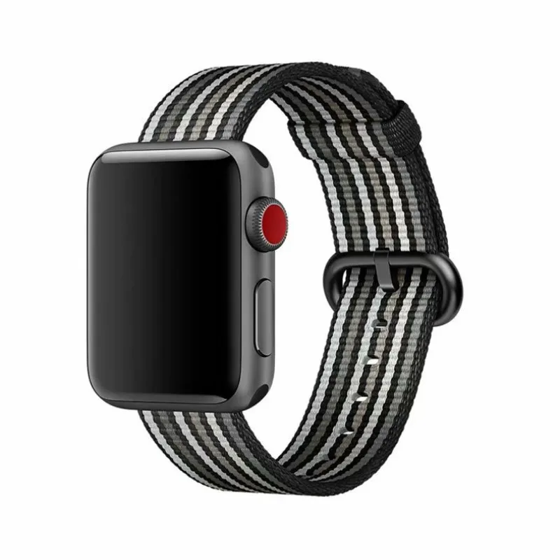 40 мм 44 тканый нейлоновый ремешок для Apple Watch 4 тканевый полосатый браслет Ремешки