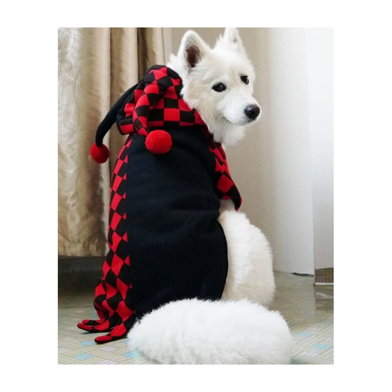 Одежда для собак худи костюм клоун косплея на Хэллоуин щенка котенка одежда