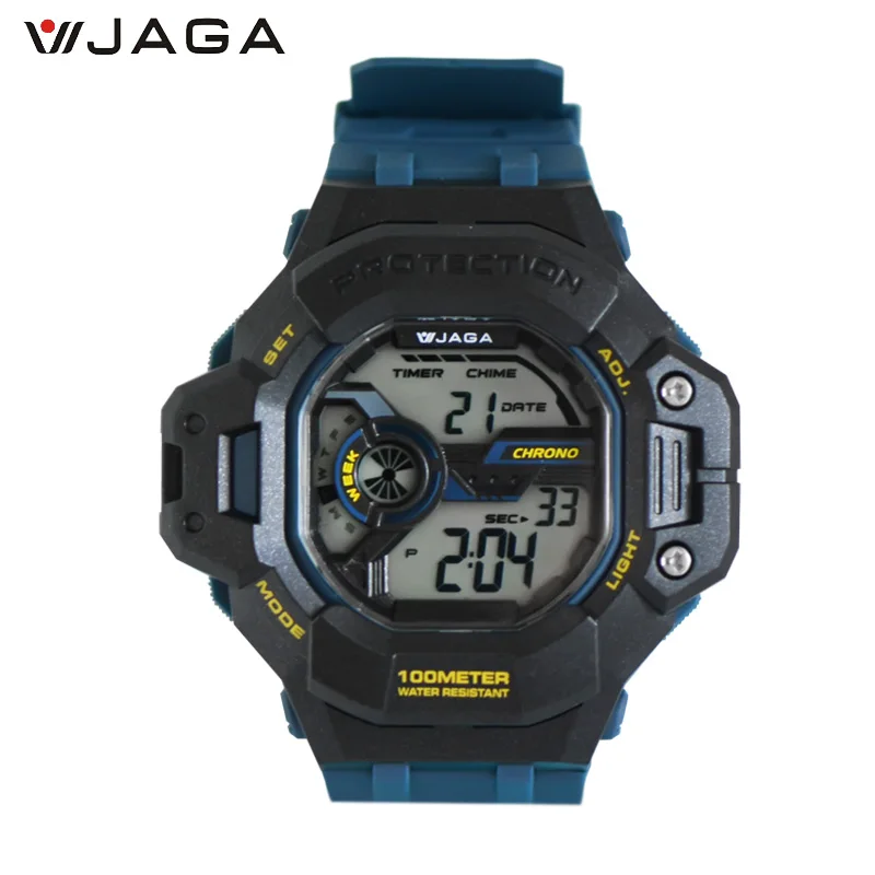 JAGA Men's Military Watch Sports Watches Diveing Climbing LED Digital Watch Fashion Outdoor Men Wristwatches M1120